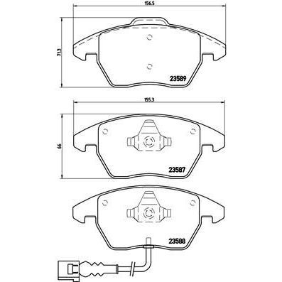 BREMBO FREN BALATASI ÖN GOLF/CADDY/PASSAT/JETTA/POLO (1K0698151)