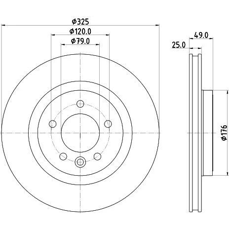 HELLA PAGID FREN DİSKİ ARKA RANGE ROVER IV/DISCOVERY V 2.0/3.0/4.4 (LR084067)