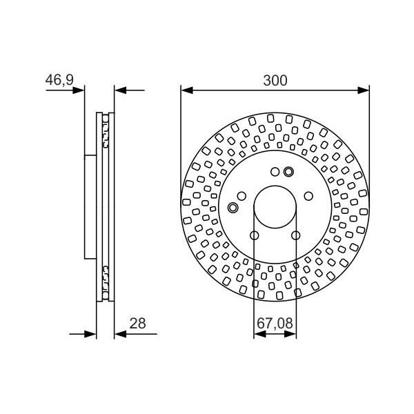 BOSCH FREN DİSKİ ÖN 205 213 (A0004212512)