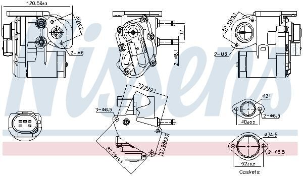NISSENS EGR VALFİ GOLF V/JETTA/PASSAT/A3/LEON BAG/BLF/BLP 1.6 FSI 04>10 (03C131503B)