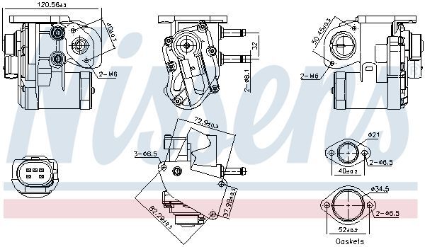 NISSENS EGR VALFİ GOLF V/JETTA/PASSAT/A3/LEON BAG/BLF/BLP 1.6 FSI 04>10 (03C131503B)