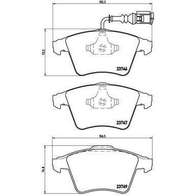 BREMBO ÖN FREN BALATASI. T5-T6 (7H0698151A)