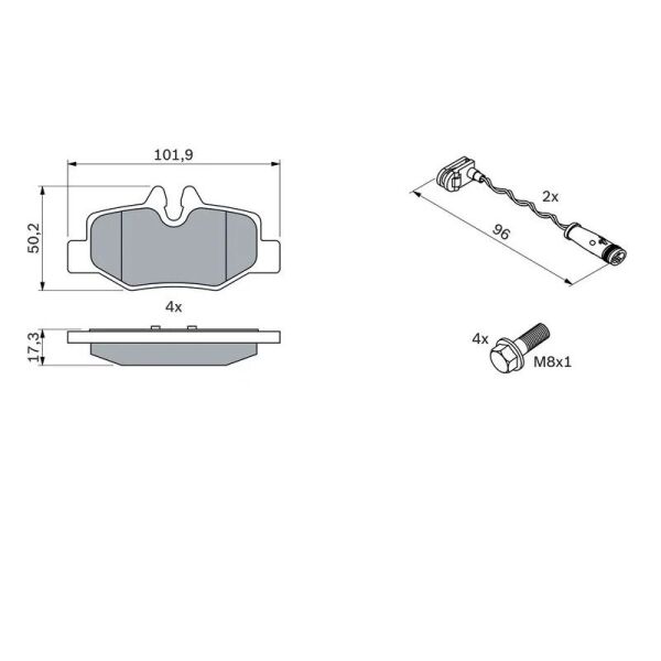 BOSCH FREN BALATASI ARKA W639 . 03-14 (A0004216210)