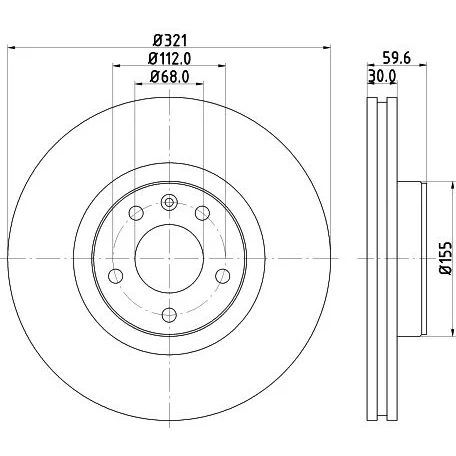 HELLA PAGID ÖN FREN DİSKİ. VW A6 (4F0615301E)