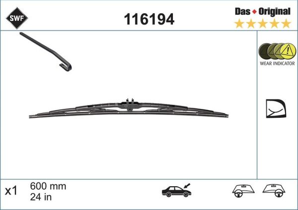SWF SİLECEK (600 MM) TEKLİ T5 (7H1955425F)