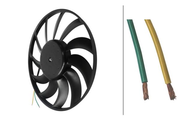 HELLA TERMAL FAN MOTORU A6 05> 383MM BÜYÜK (4F0959455)