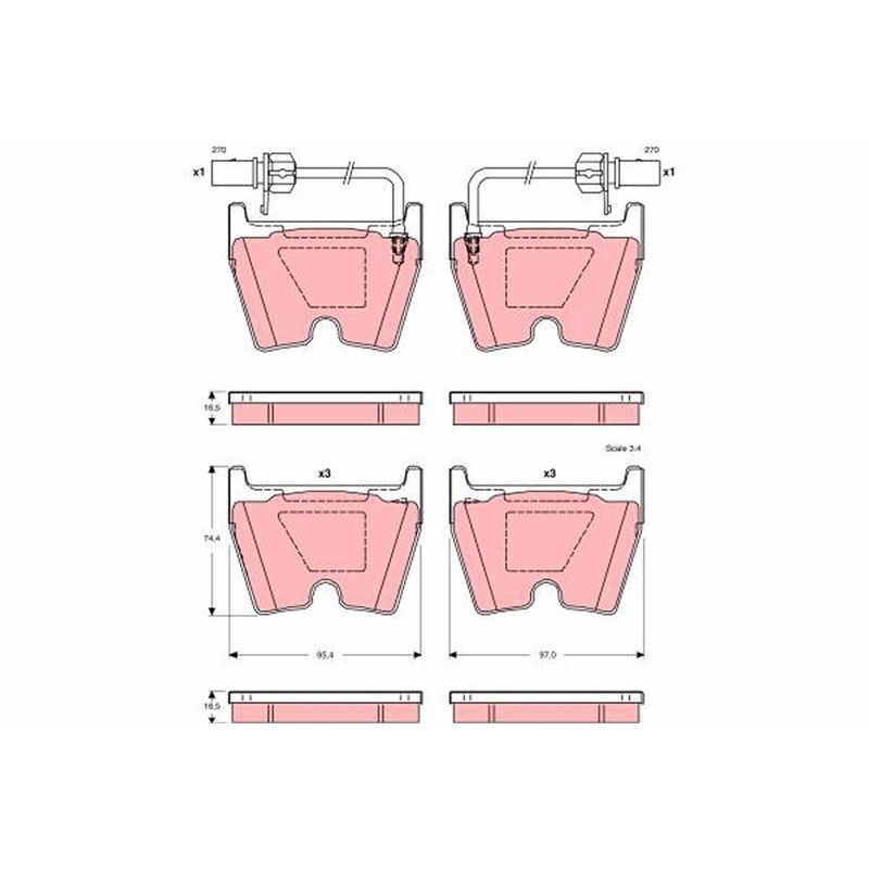 TRW FREN BALATASI A4/A5/A6/R8 (8T0698151D)