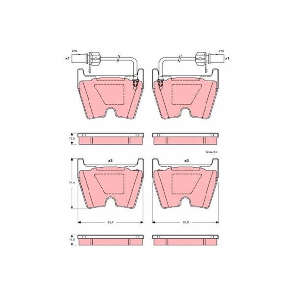TRW FREN BALATASI A4/A5/A6/R8 (8T0698151D)