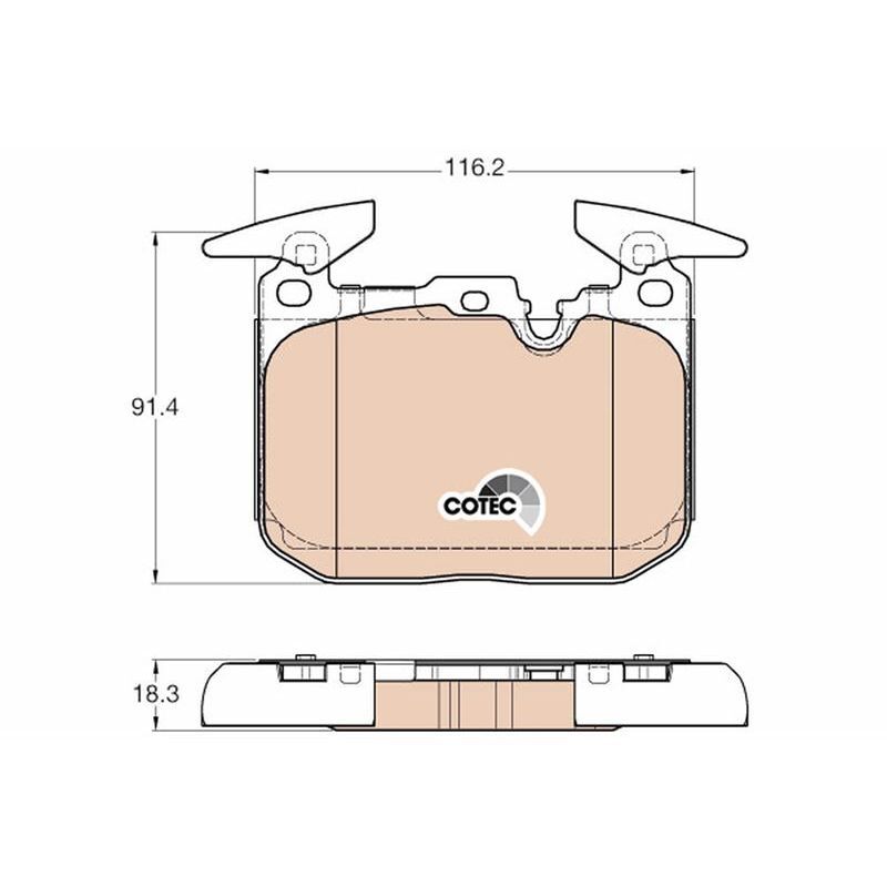 TRW FREN BALATASI ÖN F20-F21-F22-F23-F30-F31-F34-4F32-F33-F36 ( M ) BM 10-18 (34116878876)