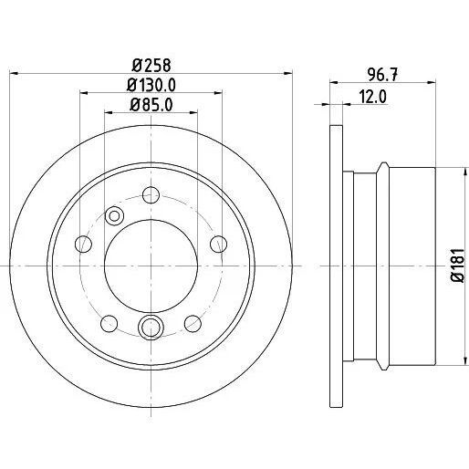 FREMAX ARKA FREN DİSKİ. W901-902. SPRINTER. 208-211-213-214. CDI... (A9014230612)