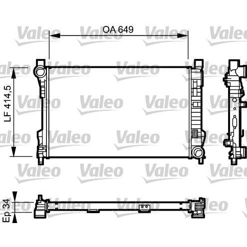 VALEO RADYATÖR 203/C270 CDI 612 GİRİŞ ÇIKIŞ ÇAPRAZ (A2035000803)