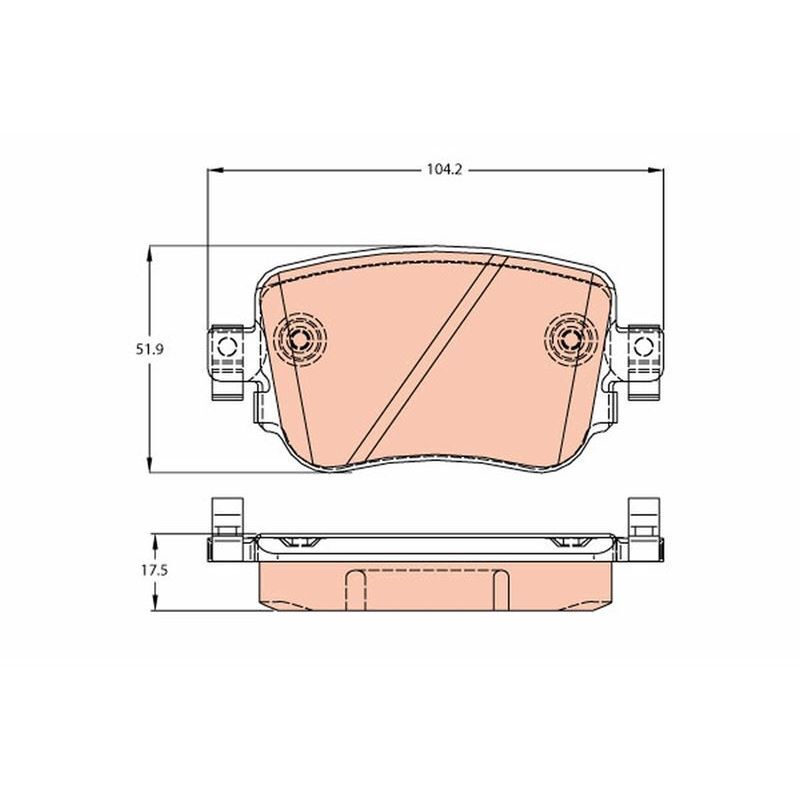 TRW FREN BALATASI ARKA CADDY/A1/OCTAVIA III 15> (5Q0698451F)