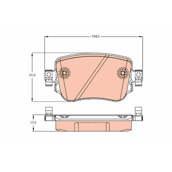 TRW FREN BALATASI ARKA CADDY/A1/OCTAVIA III 15> (5Q0698451F)