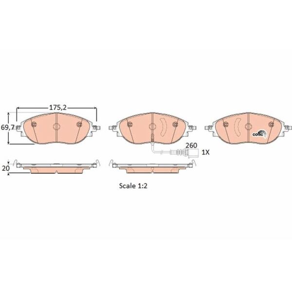 TRW ÖN FREN BALATASI (7N0698151C)