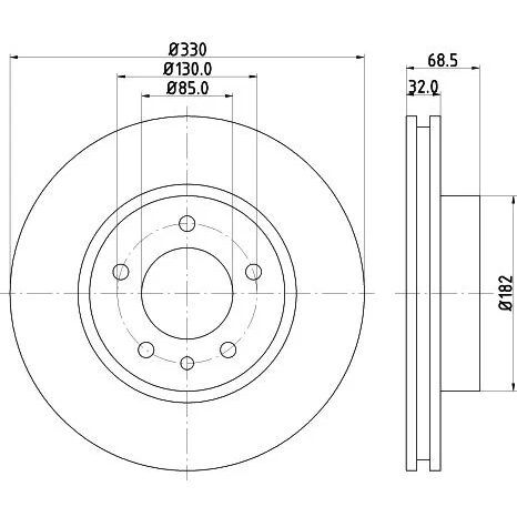 OPTIMAL ÖN DİSK Q7 TOUAREG (7L6615302D)