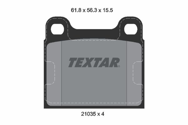 TEXTAR ARKA FREN BALATASI. W115-116-123-126. (A0014200620)