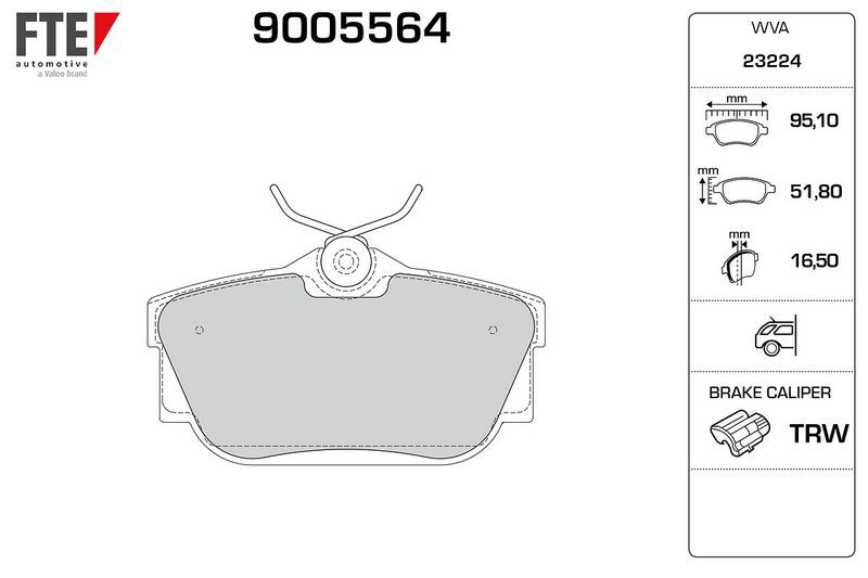 FTE FREN BALATASI T4 90>03 ARKA (7D0698451G)
