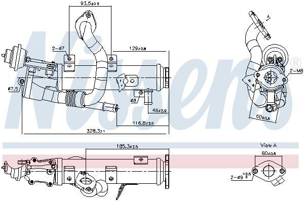 NISSENS EGR SOĞUTUCU A4/A5/Q5/EXEO/CAGA/CAHA 2,0 TDI 08> (03L131512AC)