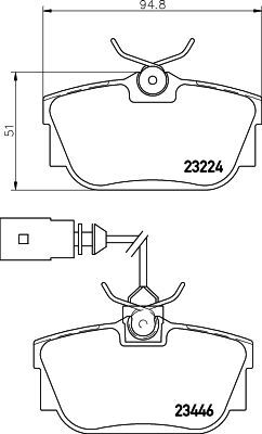 HELLA PAGID FREN BALATASI T4 90>03 ARKA (7D0698451G)
