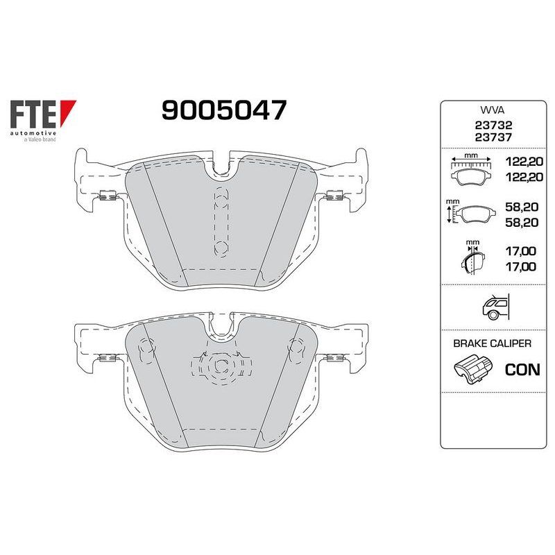 FTE ARKA FREN BALATASI. E60-E63-E64 . 23732... (34216763043)