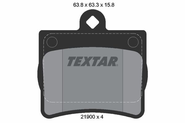 TEXTAR ARKA FREN BALATASI. W202. TEK PİM. 21900... (A0024205120)