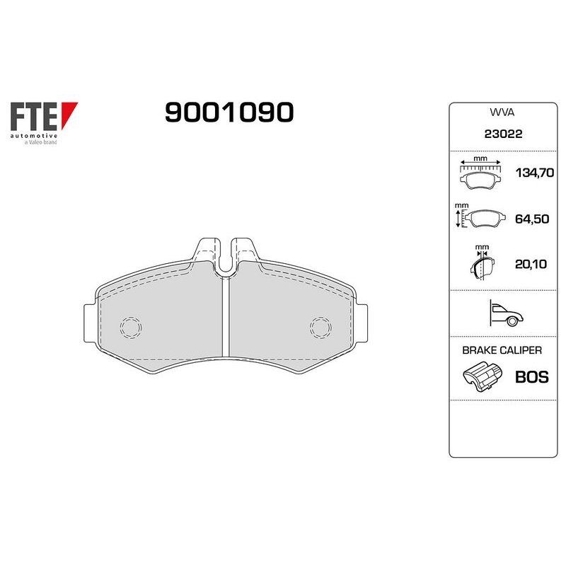 FTE ÖN FREN BALATASI. W638. VİTO. 1996-03. 23022. (A0004214110)