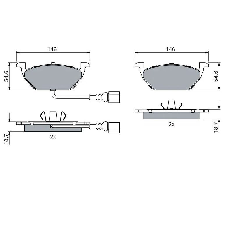 TEXTAR FREN BALATASI ÖN GOLF5-GOLF6-JETTA-CADDY-PASSAT-LEON BM 04- (3C0698151B)