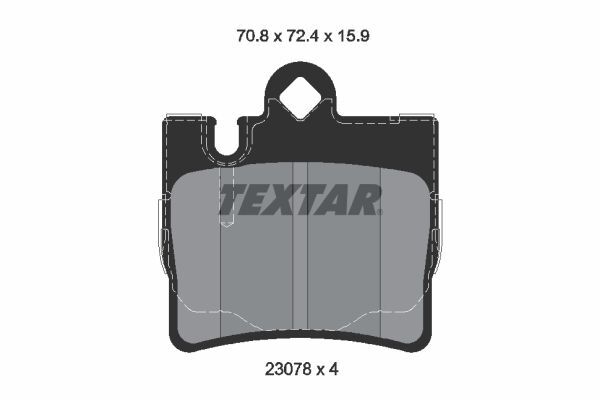 TEXTAR ARKA FREN BALATASI. W220. 2002-> (A0044209420)