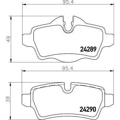 TEXTAR FREN BALATASI ARKA R55/R56/R57/R58/R59 (34216778327)