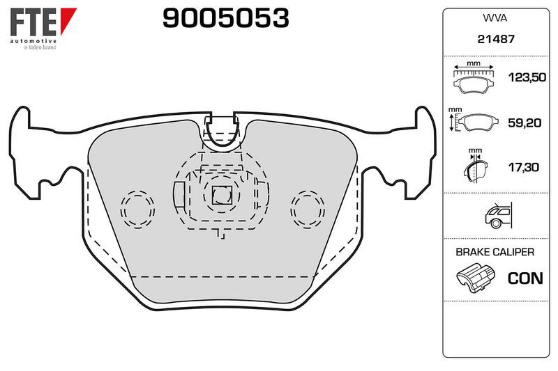 FTE FREN BALATASI ARKA E38/E39/E53/E83/ RANGE ROVER TD6 (34216790071)