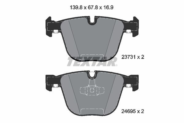 TEXTAR FREN BALATASI ARKA F01/F02/F7 (34216790966)