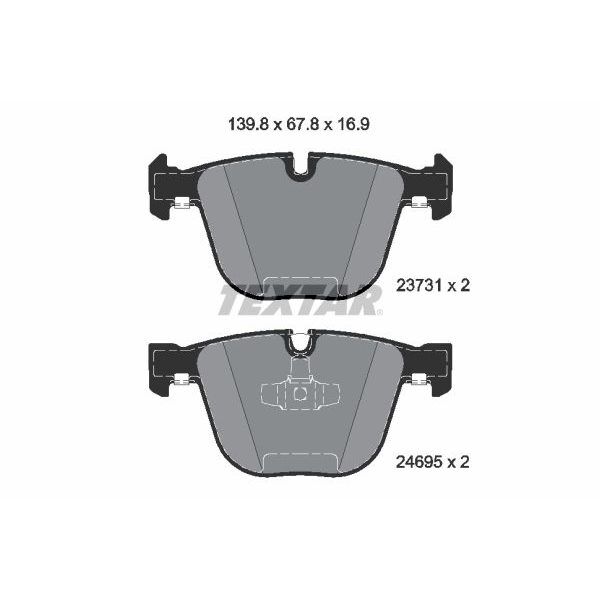 TEXTAR FREN BALATASI ARKA F01/F02/F7 (34216790966)
