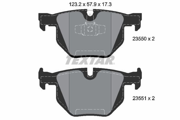 TEXTAR FREN BALATASI ARKA E84/E90/E92/E93 (34216791938)