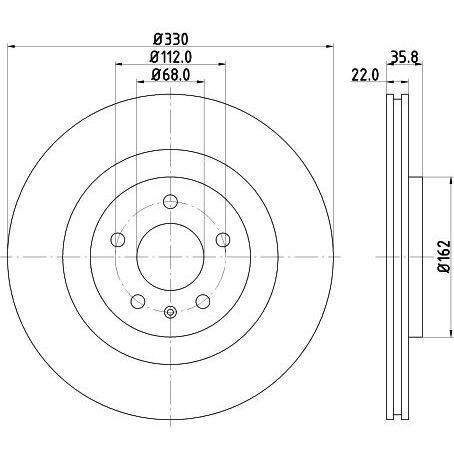 HELLA PAGID ARKA FREN DİSKİ. A4-A5-A6-A7 PRO KAPLAMALI (4H0615601H)