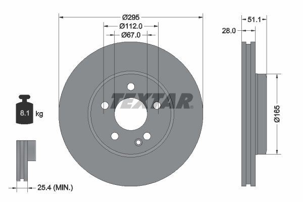 TEXTAR ÖN DİSK 176/246/117/156 4MATIC (A2464212412)