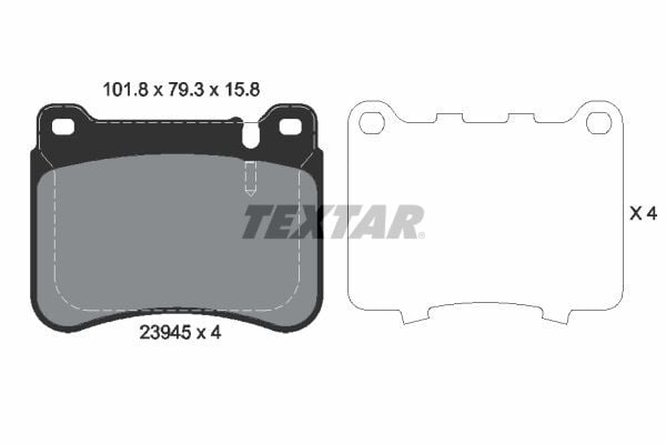 TEXTAR ÖN FREN BALATASI. W203-209. 2002-15. (A0044205120)