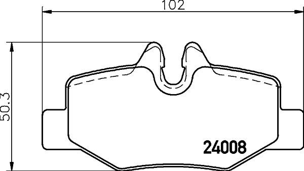 HELLA PAGID ARKA FREN BALATASI. W639. 2004-13. (A0064204420)