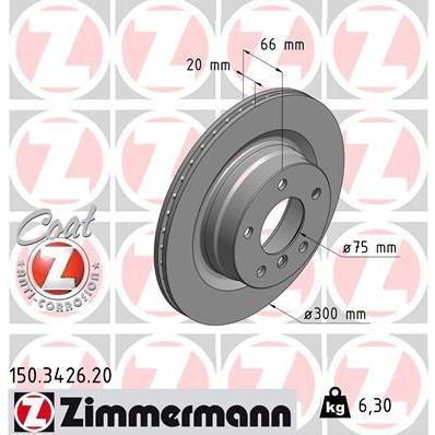 PSB ARKA FREN DİSKİ E90-E92-F20-F22-F30, (34216855007)