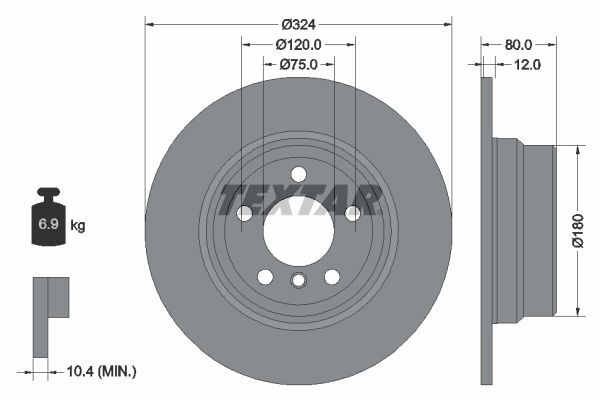 TEXTAR FREN DİSKİ ARKA E53 (34216859678)