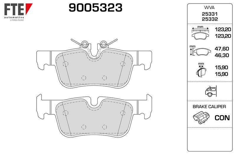 FTE ARKA FREN BALATASI. F39-F40-F45-F48-F54-F60. 25331... (34216859917)