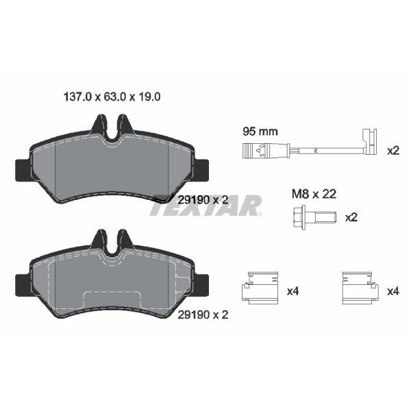 TEXTAR ARKA FREN BALATASI. SPRINTER-CRAFTER. 315 CDI… (A0084205120)