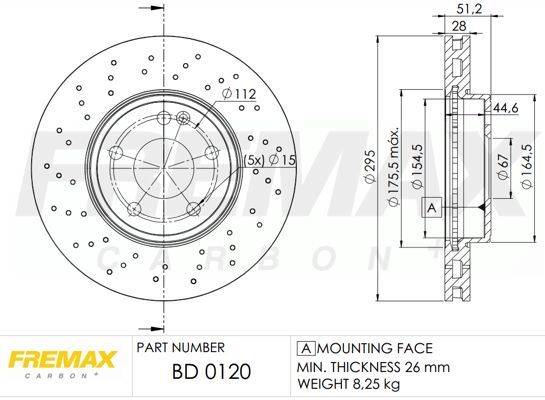 FREMAX ÖN FREN DİSKİ. W117-156-176-242-246. AMG (A2464212512)