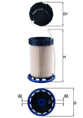 KNECHT YAKIT FİLTRESİ A3/Q3 12>15 (5Q0127177A)