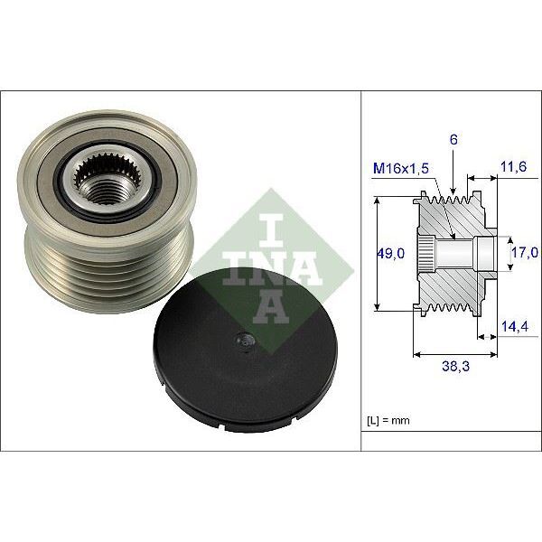 INA ALTERNATÖR KASNAĞI E46/E60/E61/E85/E90/E91 (12317570152)