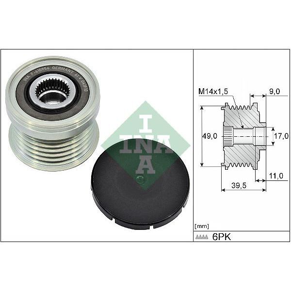 INA DİNAMO KASNAĞI F20/F21/F22/F30/F31 (12317605060)