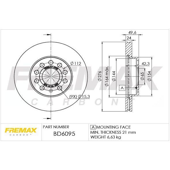FREMAX ÖN FREN DİSKİ. GOLF7-POLO-A3-LEON-IBIZA. 2013>.. (5Q0615301A)
