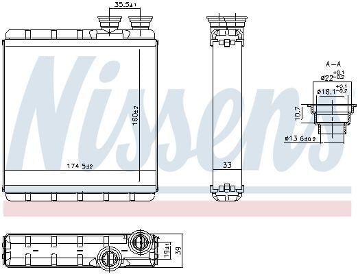 NISSENS KALORİFER RADYATÖRÜ A1/ARONA/IBIZA/POLO/T-CROSS/TAIGO (2Q0819030A)