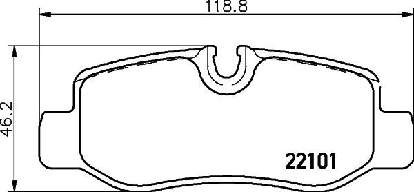 HELLA PAGID ARKA FREN BALATASI. W447. YM. VİTO. (A4474200320)