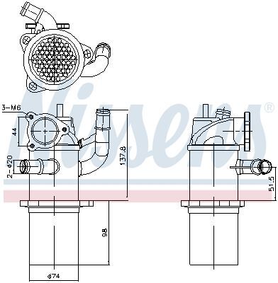 NISSENS EGR SOĞUTUCU 1.6 2.0 TDI (04L131512A)