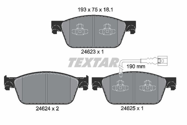 TEXTAR ÖN BALATA T6 17' (7E0698151)